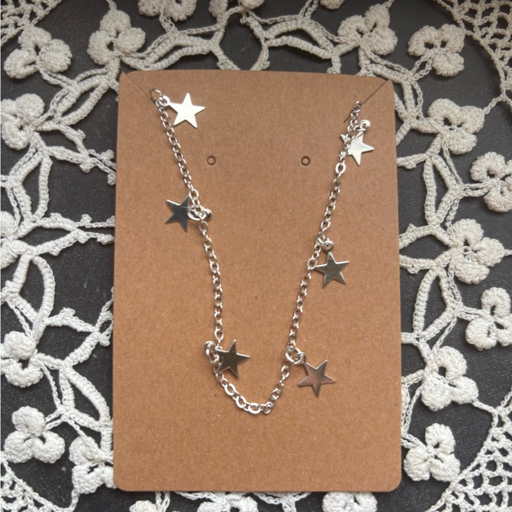 Silver Star Charm Anklet